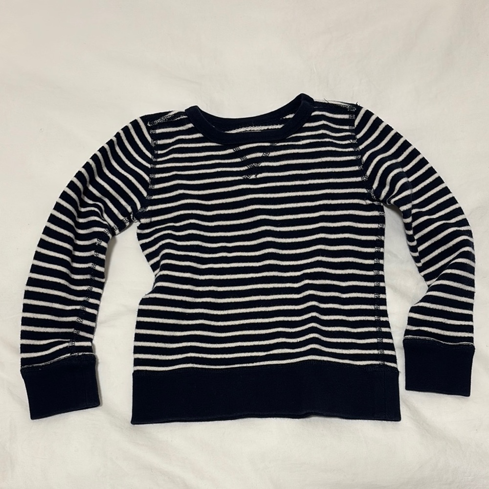 Jcrew Crewcuts terry cloth blue and white stripped size 4/5
